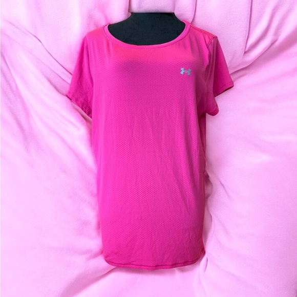 Under Armour Women's Bright Pink Short Sleeve Tee - Picture 1 of 3